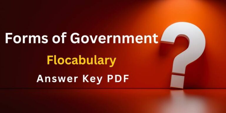 Forms of Government Flocabulary answers key pdf
