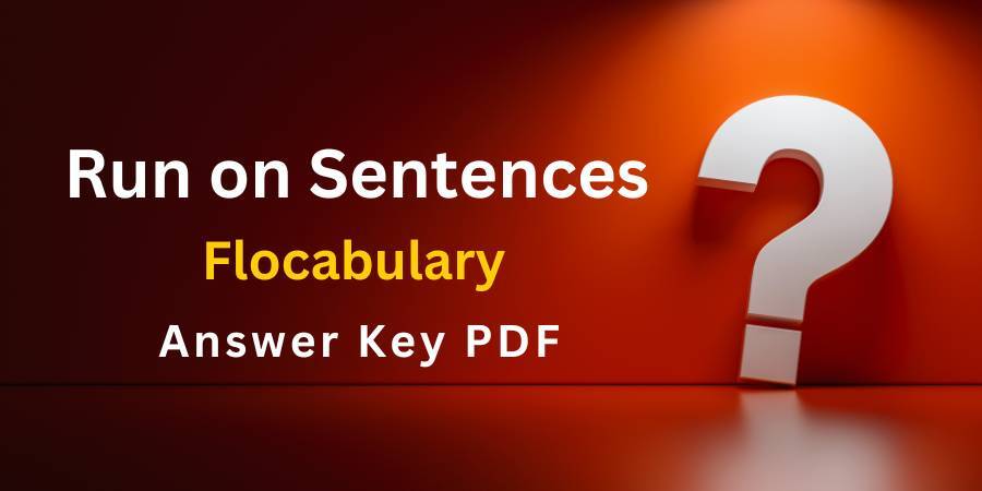 Run on sentences Flocabulary answers key pdf