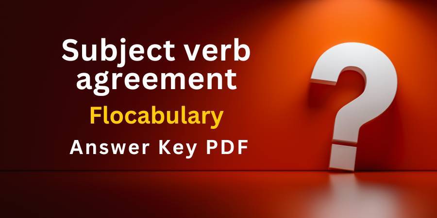 Subject verb agreement Answers key pdf Flocabulary answers key pdf
