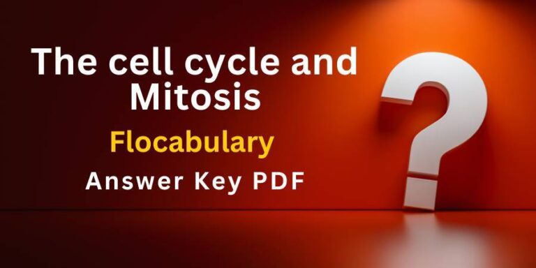 The Cell Cycle and Mitosis Answers key pdf Flocabulary answers key pdf