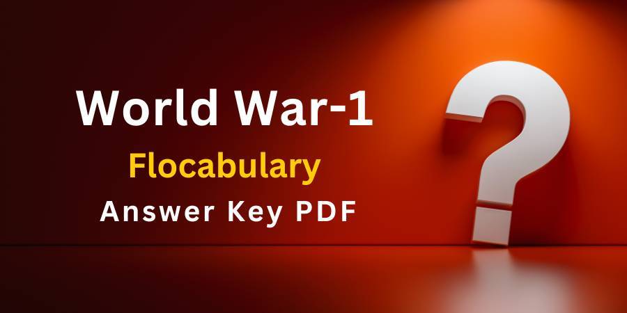 World War 1 Flocabulary answers key pdf