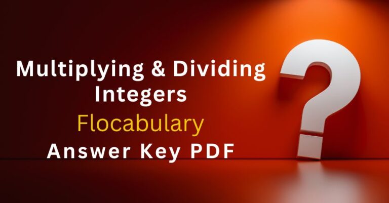 Multiplying & Dividing Integers Flocabulary Answers Key Pdf-quiz