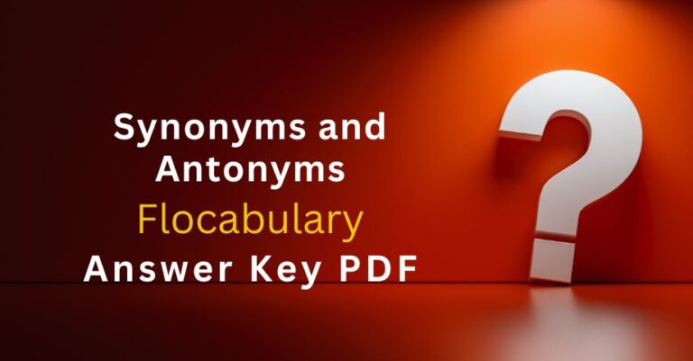 Synonyms and Antonyms Flocabulary Answers Key Pdf-quiz