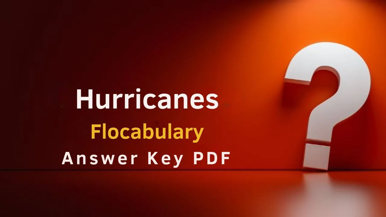 Hurricanes Flocabulary Answer Key PDF