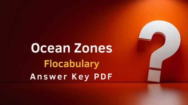 Ocean Zones Flocabulary Answer Key PDF