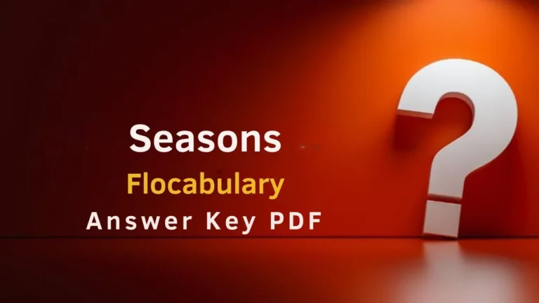 Seasons Flocabulary Answer Key PDF