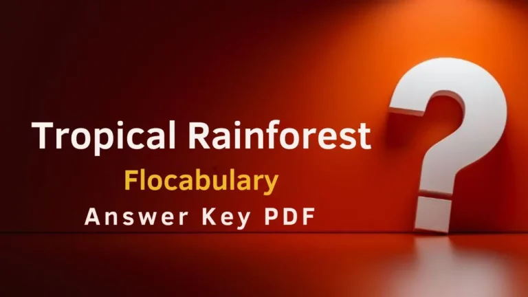 Tropical Rainforest Flocabulary Answer Key PDF